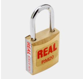 Real brass padlock