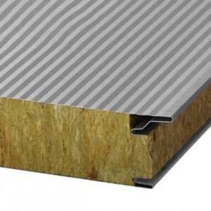 Glasswool core ribbed panel
