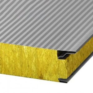 Glasswool core ribbed panel