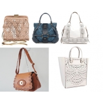 Laser cutting on handbag