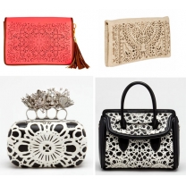 Laser cutting on handbag