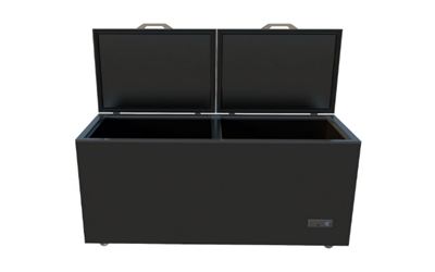 2-door stainless steel freezer