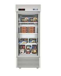 1-door glass standing refrigerated cabinet