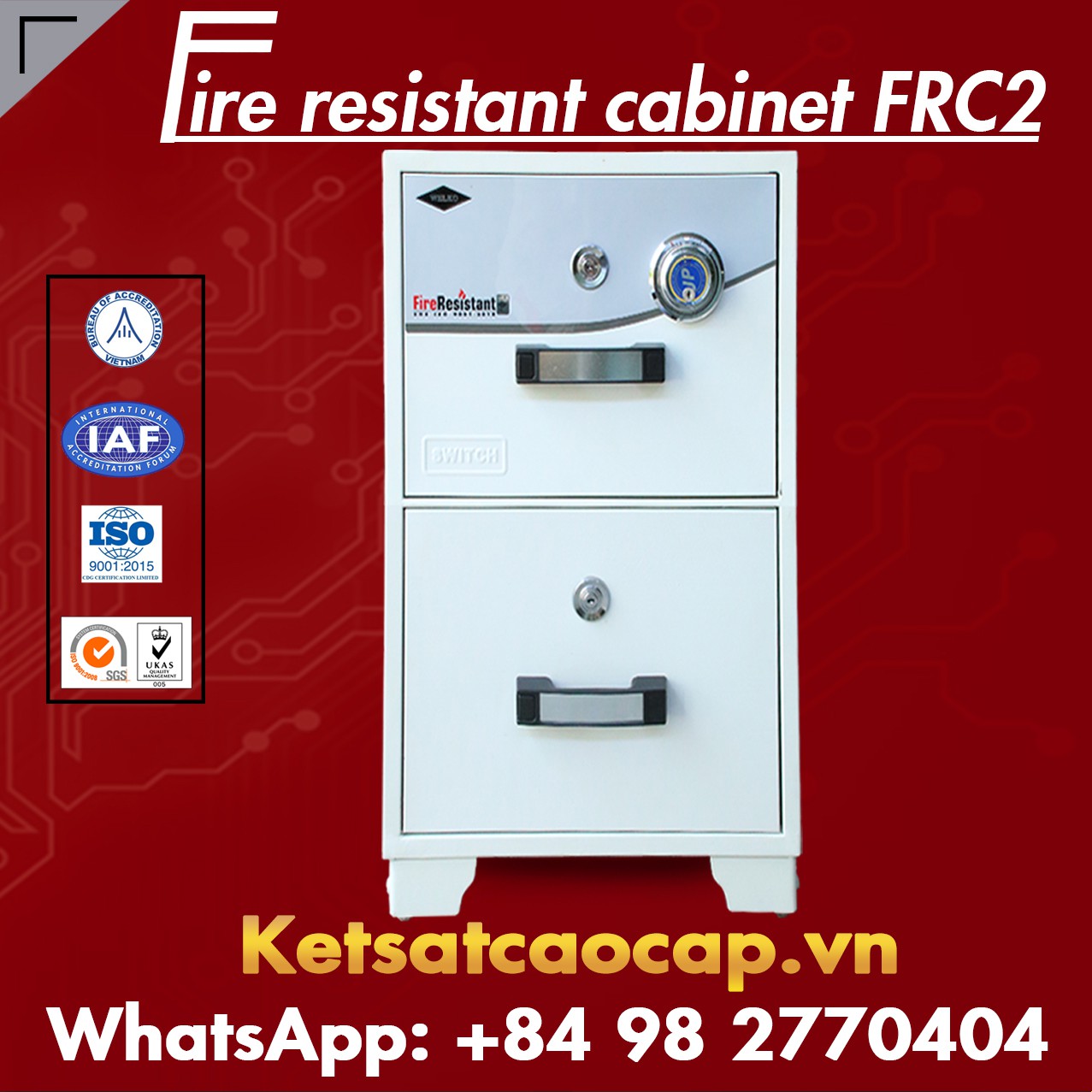 Fire resistant cabinet