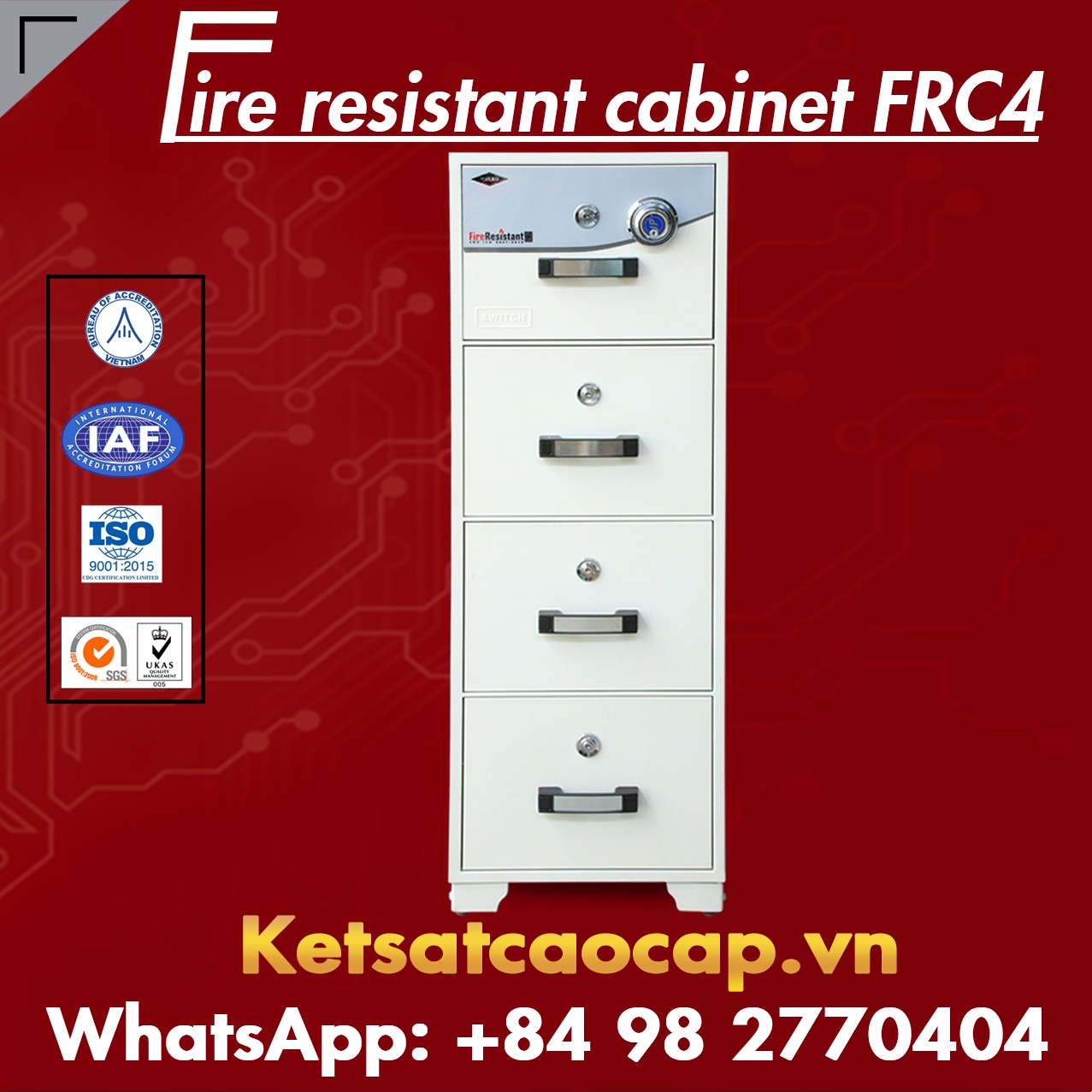 Fire resistant cabinet