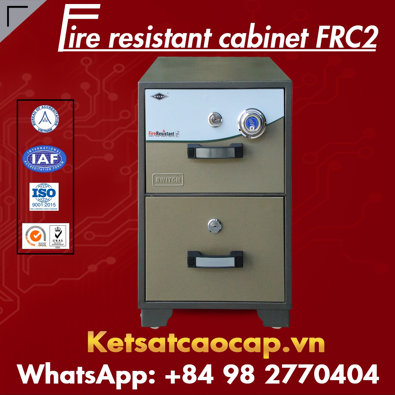 Fire resistant cabinet