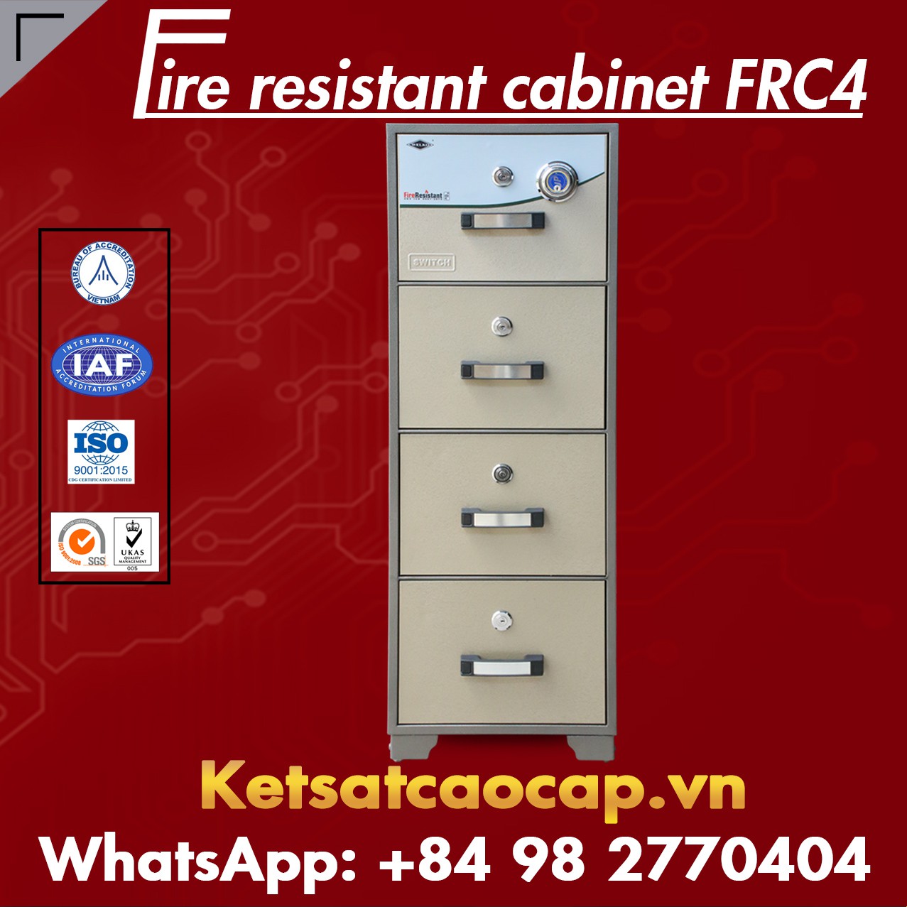 Fire resistant cabinet