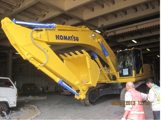 Equipment inspection before unloading