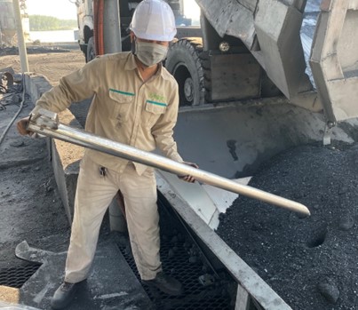 Sampling during unloading on to the warehouse