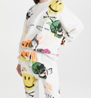 Oversized crew neck sweatshirt