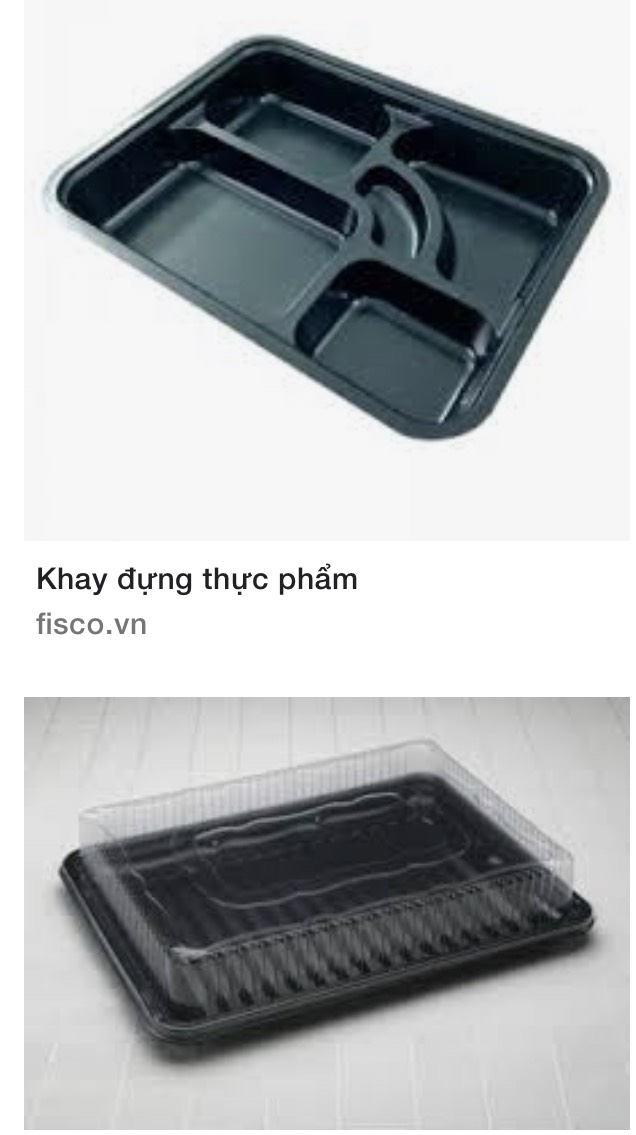 Profiled plastic tray