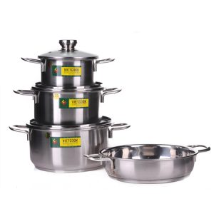 Set of 3 stainless steel pot