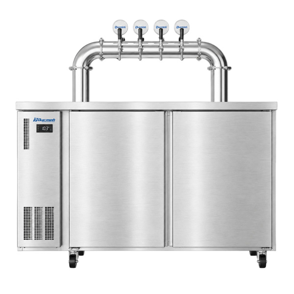 8-keg draft beer dispenser with 4-tap U-tower