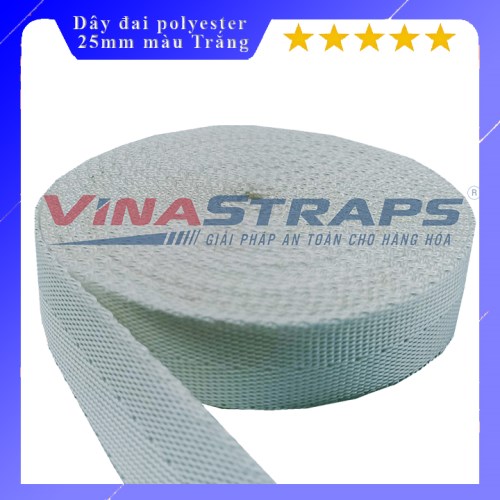 5mm White Polyester Strap