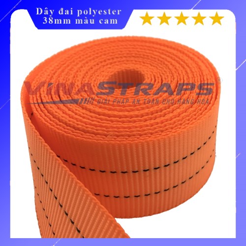 38mm Orange Polyester Strap