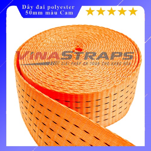 50mm Orange Polyester Strap