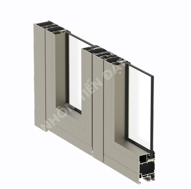 55 aluminium system rotary door