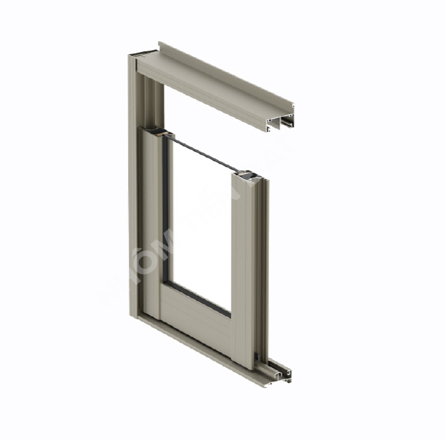 Aluminium system single sliding door
