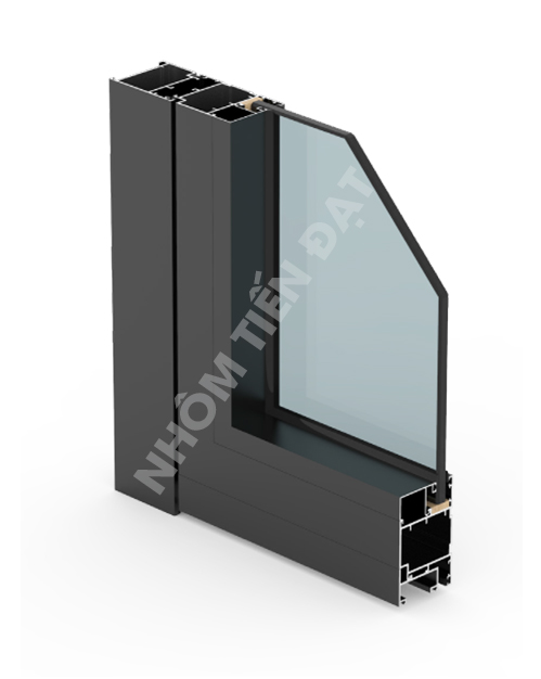 55 aluminium system rotary door