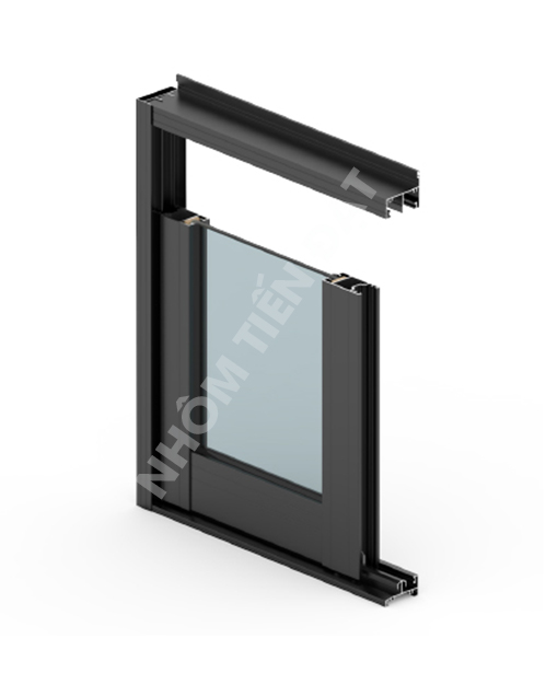 Aluminium system single sliding door