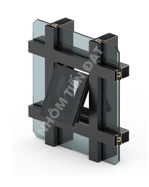 XTDA 65 aluminum curtain wall