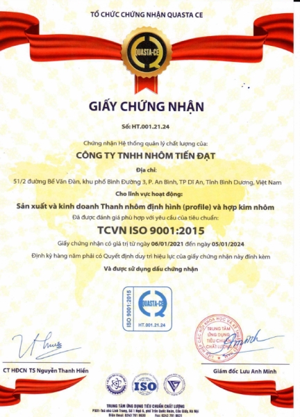 ISO 9001:2015 Certificate