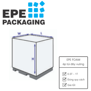 PE foam bag with square bottom