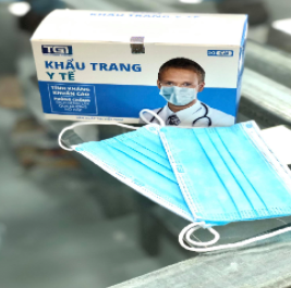 Blue 3-layer face mask