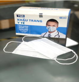 White 3-layer face mask