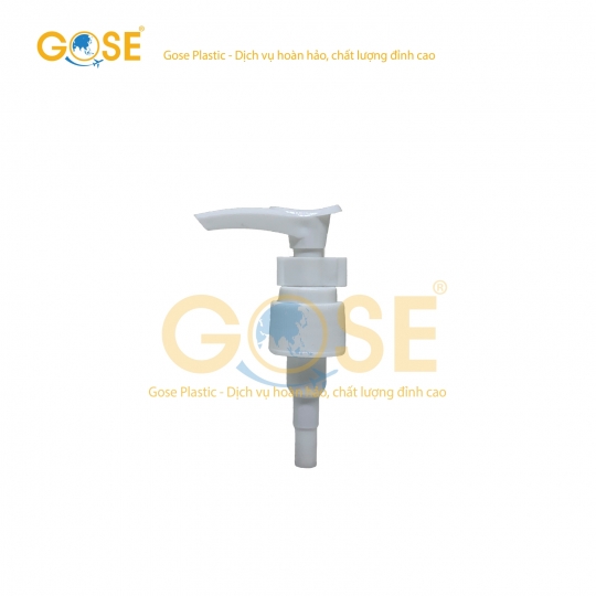 White pump cap with lock