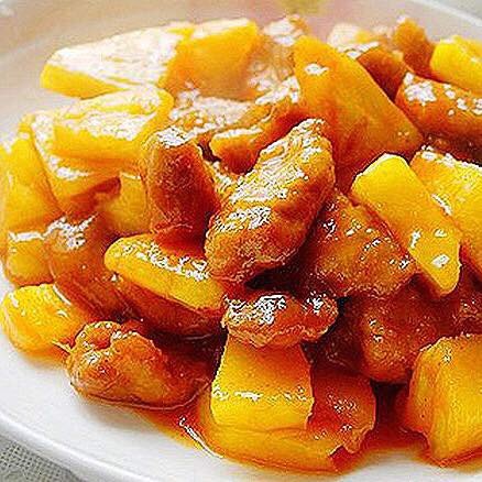 Stir-fried sweet and sour pork belly