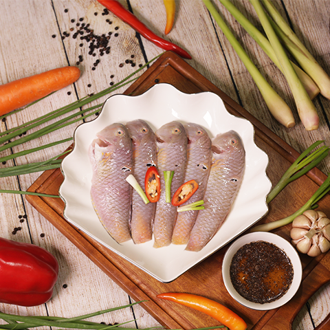 Fried parrot fish with fish sauce