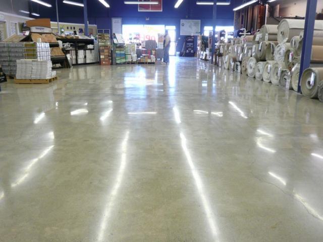 Concrete floor polishing service