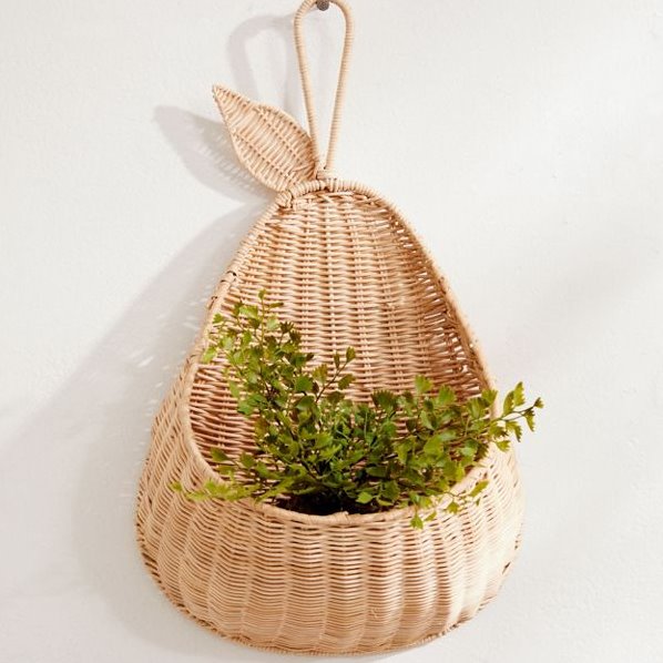 Rattan basket for planting