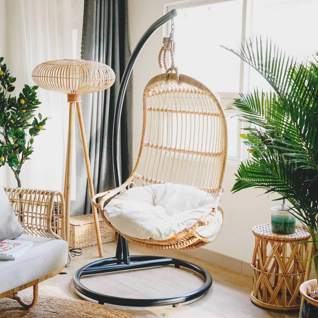 Rattan swing hanging chair