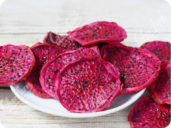 Dried red dragon fruit