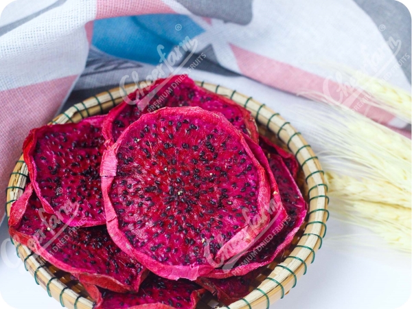 Dried red dragon fruit