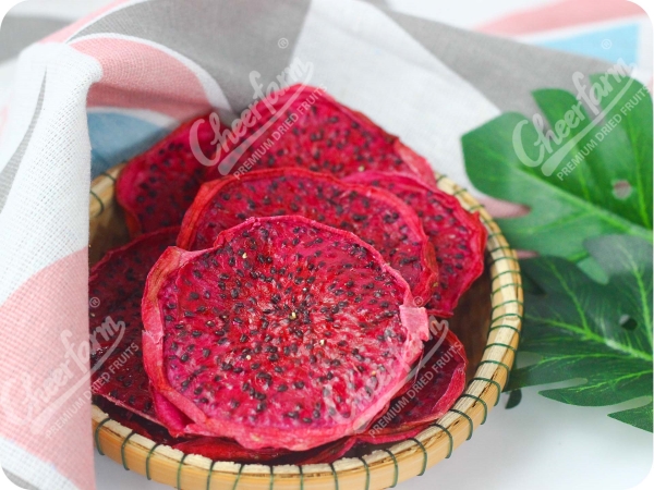 Dried red dragon fruit