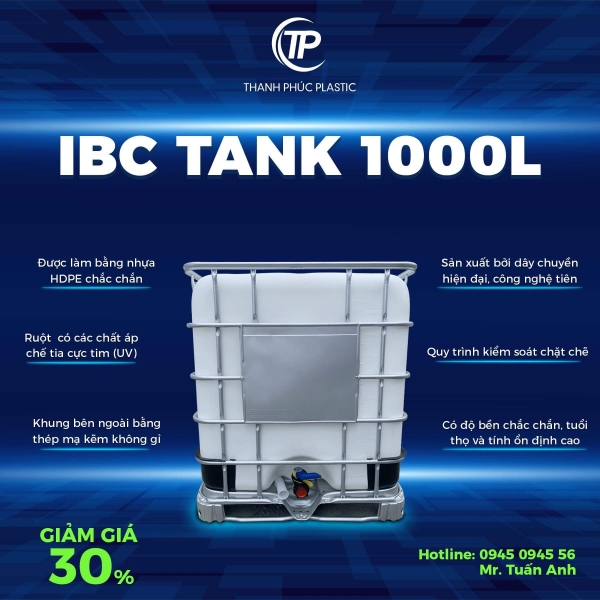 IBC plastic tank - 1000L