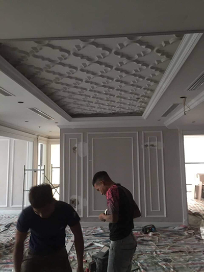 Plastic ceilings, walls, floors construction