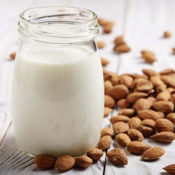 Almond milk processing
