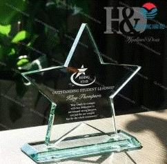 Commemorative glass plaque
