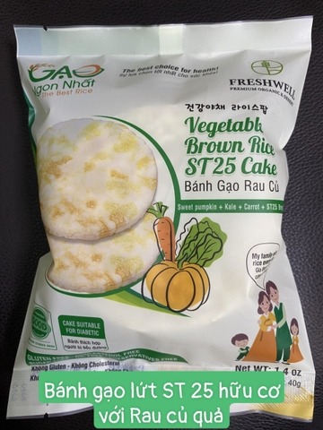 Vegetable and honey rice cake
