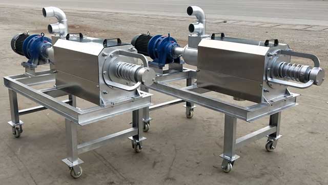 Cow manure press