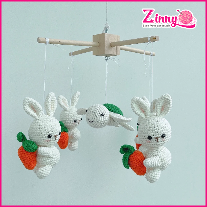Crochet crib hanger keychain