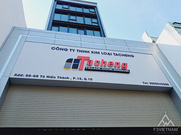 Aluminum company signboard