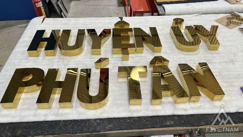 Processing 3D stainless steel signboard