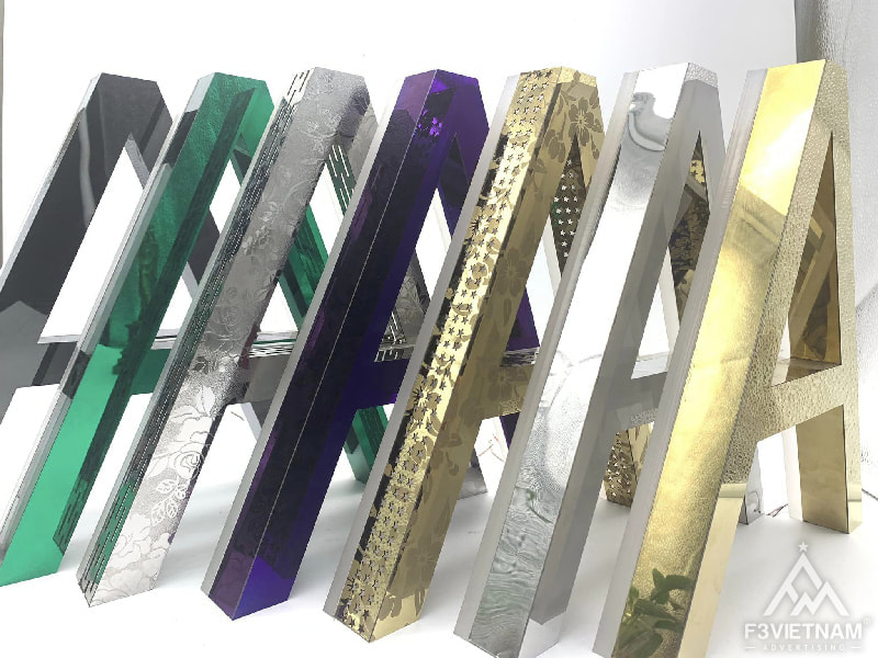 Processing 3D stainless steel signboard