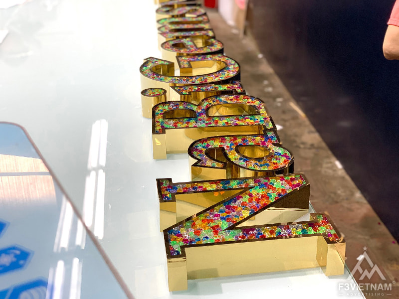 Processing 3D stainless steel signboard