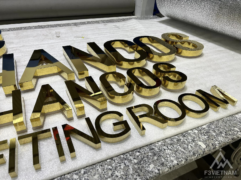 Processing 3D stainless steel signboard